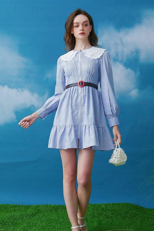 komello 艺术蓝甜酷连衣裙 14575【不含腰带】 商品图0