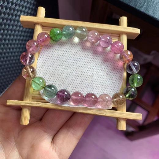 9mm单圈马卡龙彩虹碧玺手串 商品图3