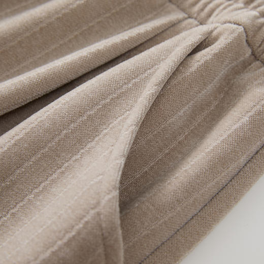 谜底休闲裤女2024冬新品运动风松紧腰厚款宽松束脚卫裤244MK1610 商品图3