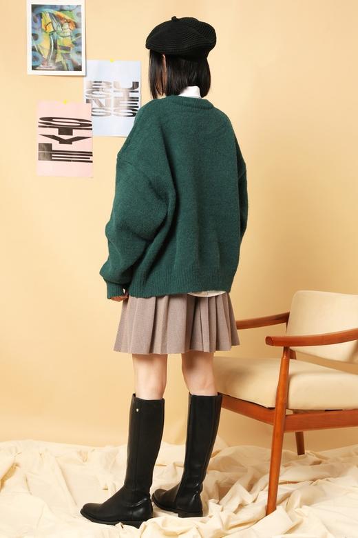 Stay2Weeks 学院风字母徽章休闲圆领针织上衣 15455 商品图2