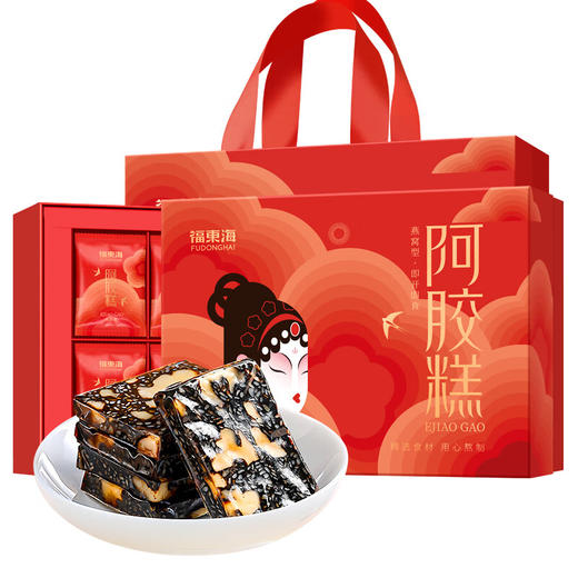 福东海 燕窝阿胶糕400g【阿胶含量≥28%】即食阿胶糕膏滋养品女送礼品礼盒 东阿县产 5gx80袋 商品图0
