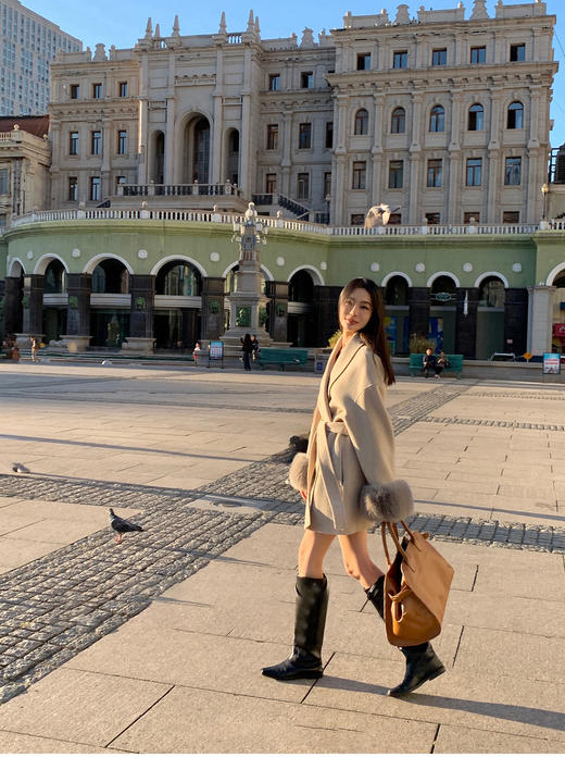 💜重磅级💥外贸出口羊毛大衣外套❗贵里贵气🌟！韩剧财阀千金🌻【大牌同款】仟梓赫 高端双面呢羊毛大衣外套 🌸谁穿谁好看！B格直接拉满💯 商品图4