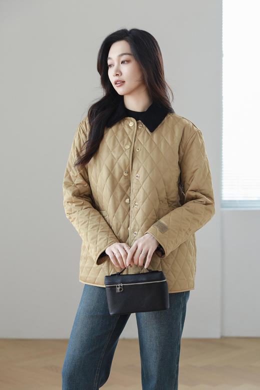 【Burberry带标系列】火桐hooton 菱格灯芯绒绗缝棉服外套YT212 商品图2