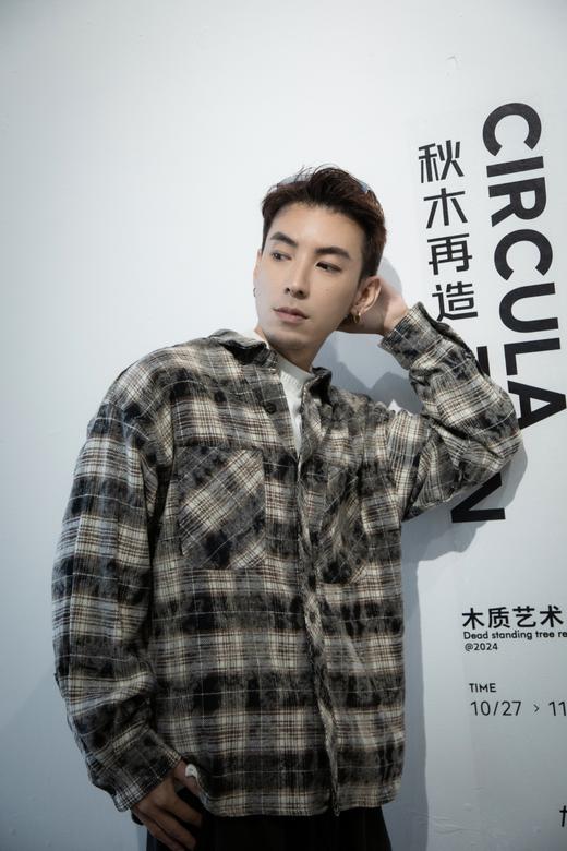 W439321167慵懒格纹长袖衬衫 商品图0
