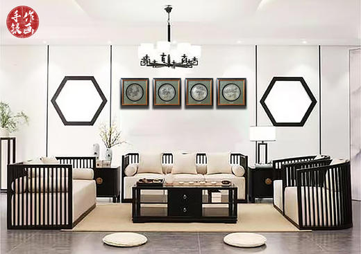 【梅兰竹菊】纯银壁画装饰画挂画 商品图6