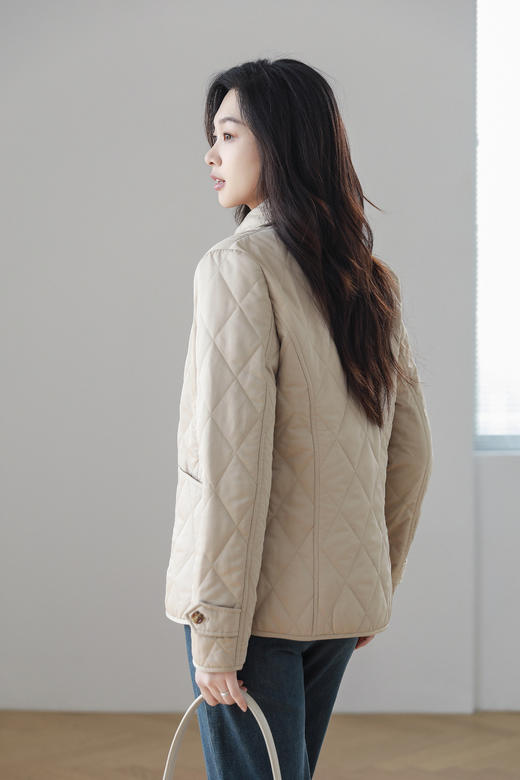 【Burberry带标系列】火桐hooton 经典菱格修身绗缝棉服夹克YT219 商品图2