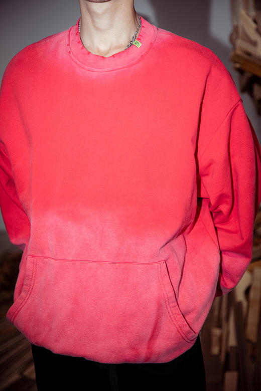 W432564222渐变水洗圆领卫衣 商品图1