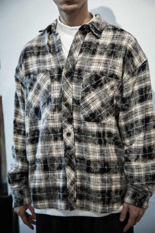 W439321167慵懒格纹长袖衬衫 商品图1