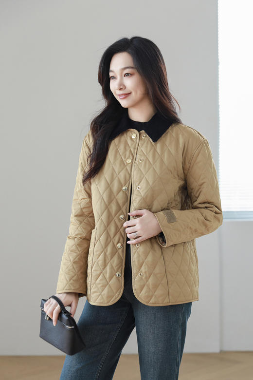 【Burberry带标系列】火桐hooton 菱格灯芯绒绗缝棉服外套YT212 商品图4