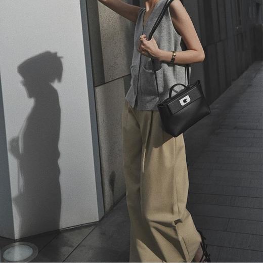 【顺丰包邮】45352 洛诗琳秋冬新款高级感高腰直筒阔腿休闲西装裤679 商品图4