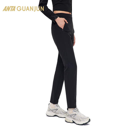 安踏冠军全天候系列丨运动长裤女士防泼水轻暖绒加绒裤子162440502 商品图3