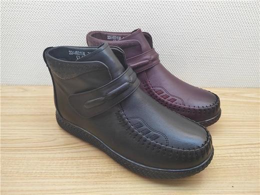 豪行冬新款23446019M牛皮低跟休闲加绒女靴棉靴 商品图2