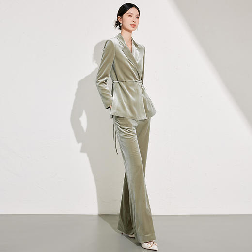 新中式西装套装女2026新款秋冬丝绒职业装 商品图8