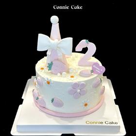 超奶草莓翻糖生日蛋糕（岁数可改）