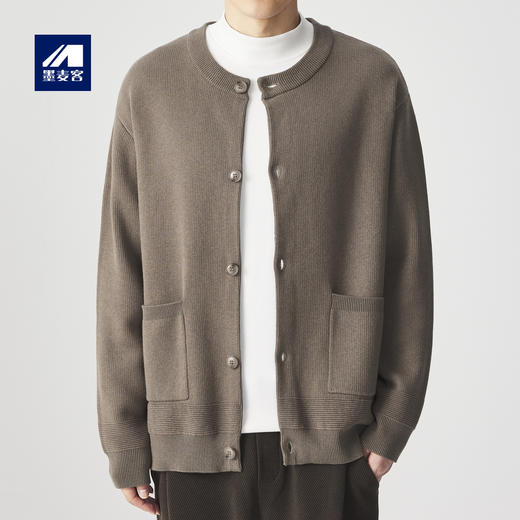 墨麦客远红外升温针织外套男2024冬季新款简约肌理男士夹克20692 商品图0