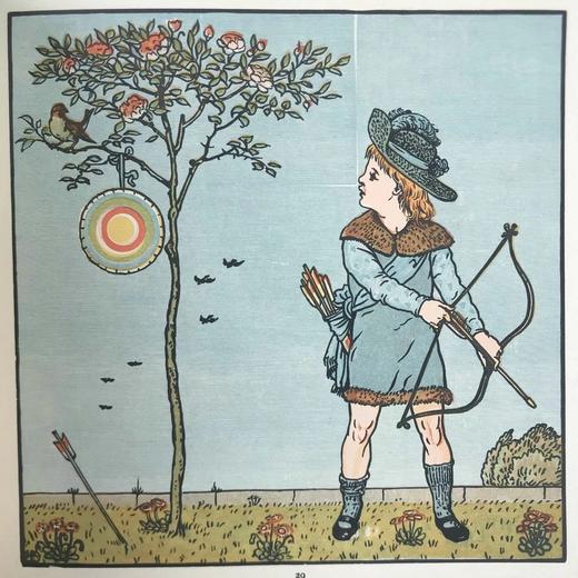 约20世纪早期 宝贝的花束：童谣乐谱集 沃尔特·克兰精美彩色插图 布脊精装32开 商品图12