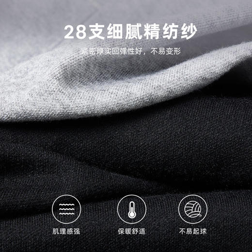 墨麦客男装2022秋季新款翻领长袖毛衣男士假两件休闲针织衫20263 商品图3
