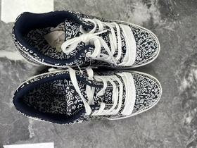 瑕疵Lacoste/法国鳄鱼 女士印花低帮休闲鞋