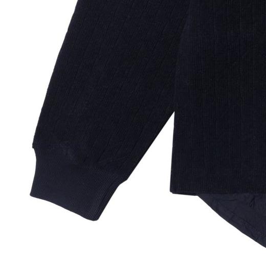 WY611新款时尚个性肌理纹纯色拼接衬衫假两件套卫衣百搭情侣宽松 商品图4