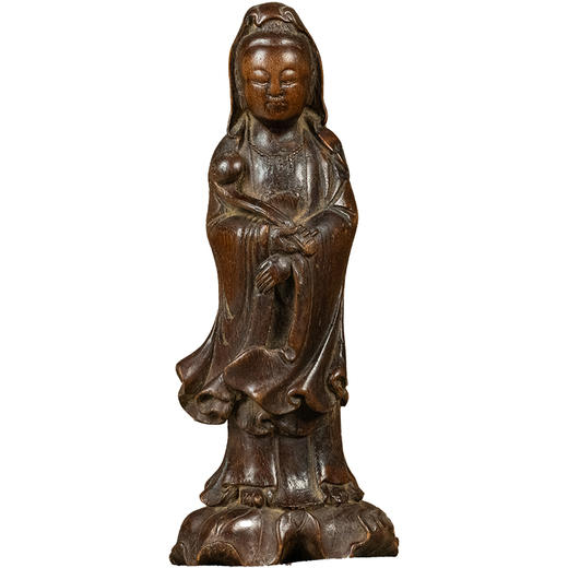 清 沉香木雕如意观音 商品图5