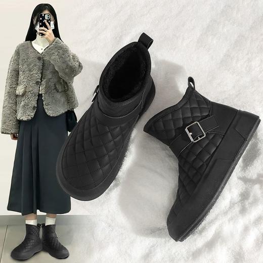 ZHR则则加绒防水雪地靴防滑女鞋2024冬季新款加厚保暖百搭棉鞋女 商品图1