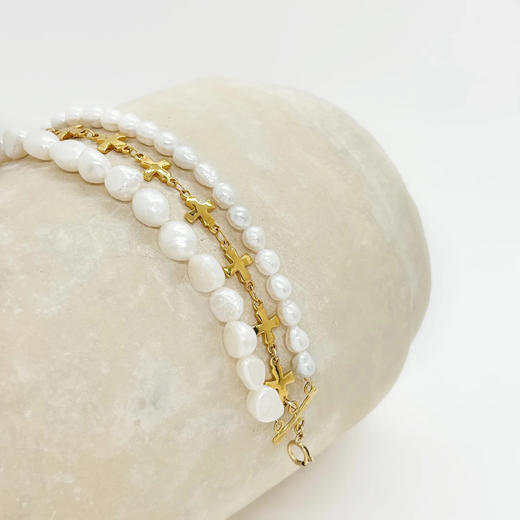 北京仓｜Elise Tsikis-Hydrana-三层 珍珠 手链［法国设计师］ 商品图5