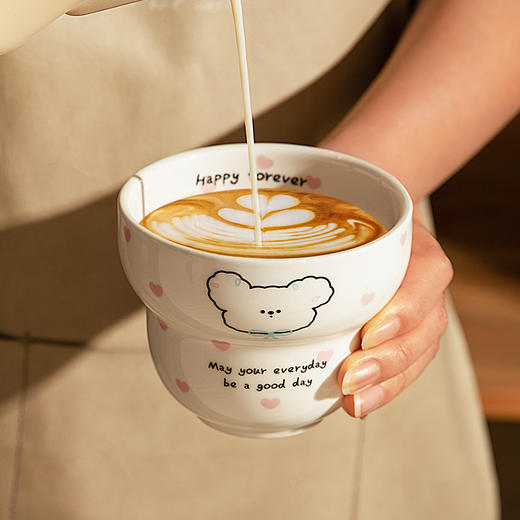 摩登主妇手握咖啡杯茶杯牛奶早餐杯拿铁杯陶瓷杯子家用水杯马克杯 商品图4