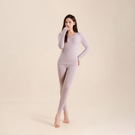 连绵·320g羊绒桑蚕丝保暖内衣套装 商品图7