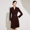 高端法式安可拉红秋冬连衣裙女2026新款 商品缩略图0