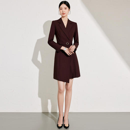 高端法式安可拉红秋冬连衣裙女2026新款 商品图4