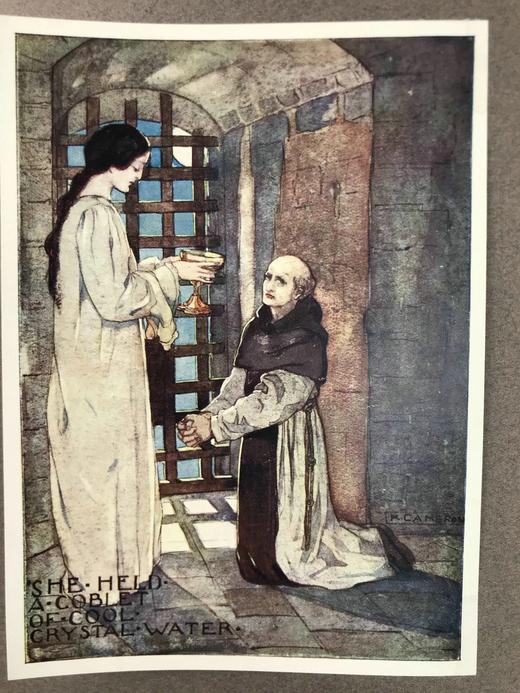 约20世纪早期 意大利传奇与故事集 凯瑟琳·卡梅伦12幅彩色手工贴图 布脊精装18开 商品图2