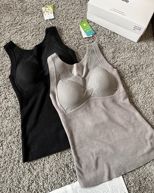 现货 THS 11.25-无 lulu家 兼具风度和温度的小秘诀 法式蕾丝莱赛尔羊毛保暖背心4色 BP214 商品图3