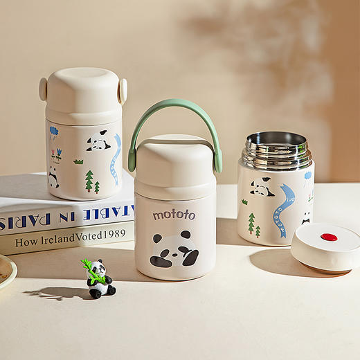摩登主妇mototo熊猫不锈钢保温饭盒2024新款焖烧杯学生专用保温桶 商品图0