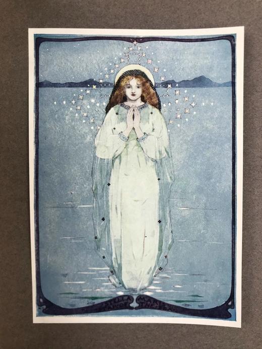 约20世纪早期 意大利传奇与故事集 凯瑟琳·卡梅伦12幅彩色手工贴图 布脊精装18开 商品图7