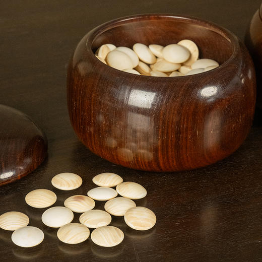 清 红木整挖围棋罐（一对） 商品图2