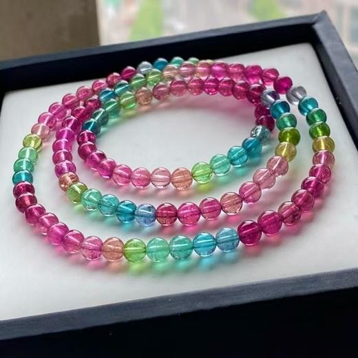5mm-6mm多圈彩虹碧玺手串 商品图2