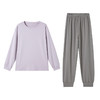 【慕斯奶油家居服】秋冬加绒撞色家居服睡衣套装 宽松圆领长袖上衣休闲长裤外穿套头睡衣 商品缩略图4