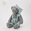 Softlife  背带熊陪伴玩偶 -灰色 商品缩略图0