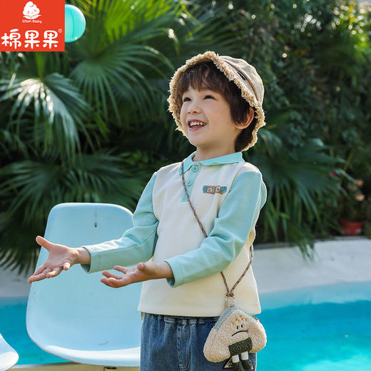 棉果果春季新品商场同款男童撞色拼接POLO衫M112140225129 商品图0