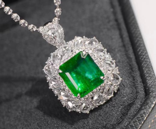 3ct刻面祖母绿吊坠 商品图2