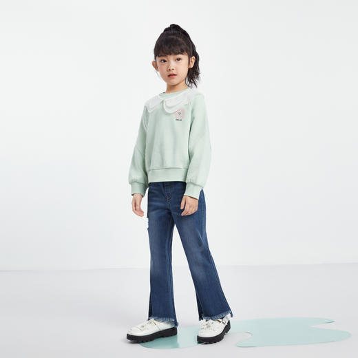 女童全腰牛仔单裤春季新款安奈儿童装EG516080 商品图3