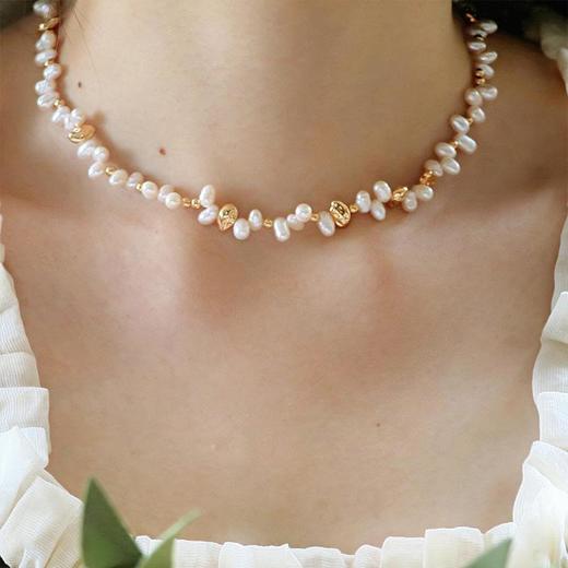 【顺丰包邮】43726 洛诗琳高级感不规则珍珠S925银锁骨链04092 商品图3