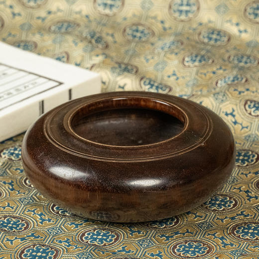 清 红木一木整挖水盂 商品图0