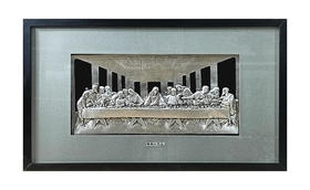 【最后晚餐】纯银壁画装饰画挂画