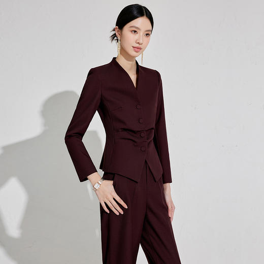 安可拉红高端气质西装套装女秋冬通勤工作服 商品图1