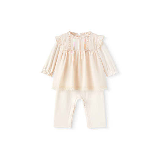 【商场同款】英氏女宝连体衣春夏季透气长袖纯棉婴儿衣服新款 商品图4