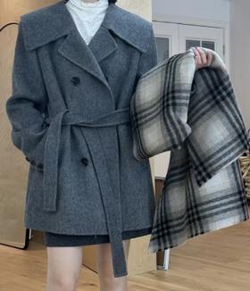 【门店同款】ENJOY冬季柔韧与共海军领大衣 160146068