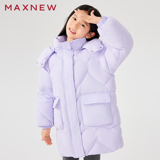 【棉羽】童装连帽爱心绗线羽绒服1N4363704 商品图3