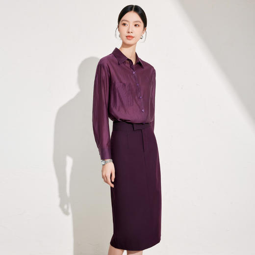 紫罗兰时尚套装女2026新款衬衫套裙 商品图1