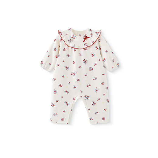 【商场同款】英氏女童衣服纯棉长袖新年喜庆连体衣2025新款拜年服 商品图4